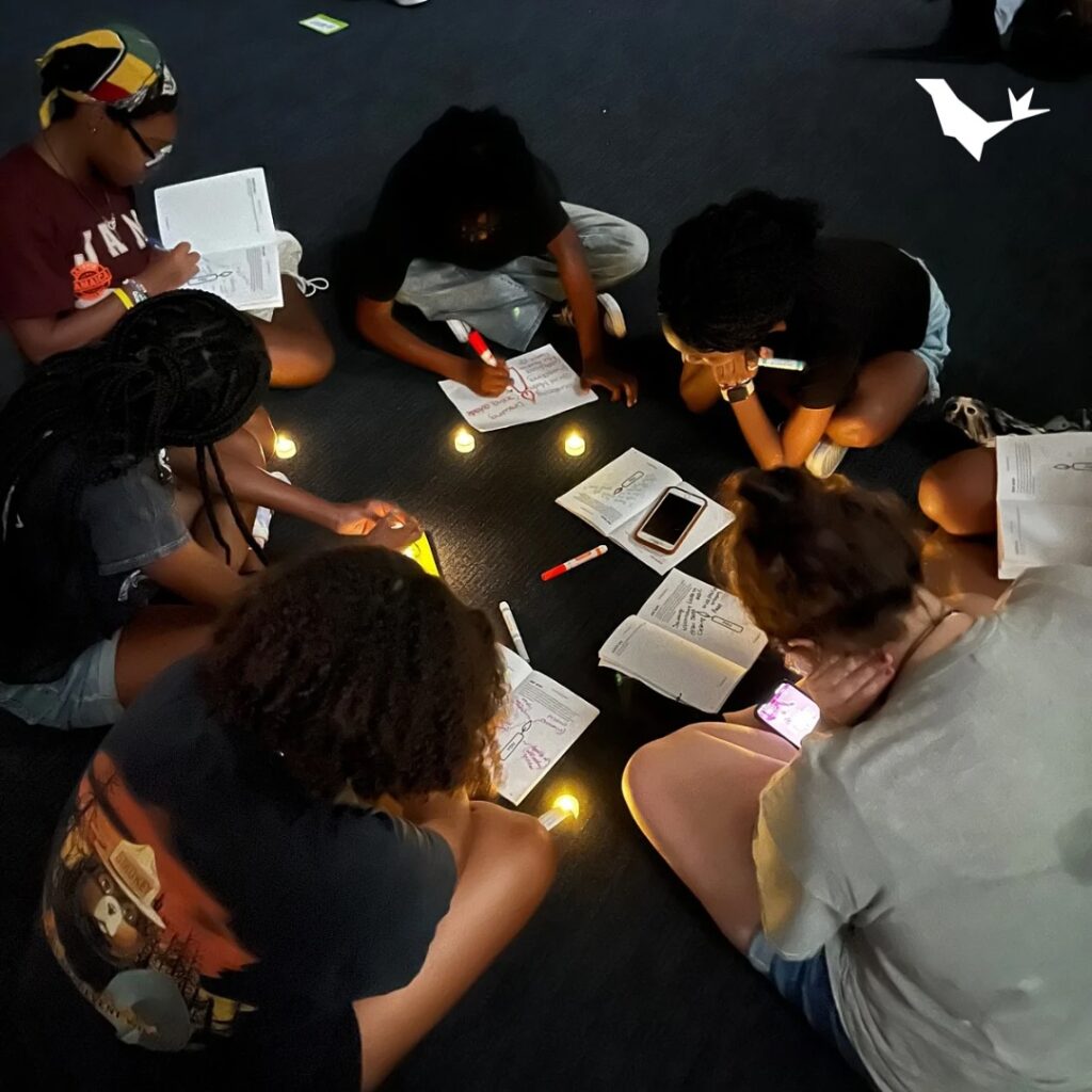 group of teens at a PS event