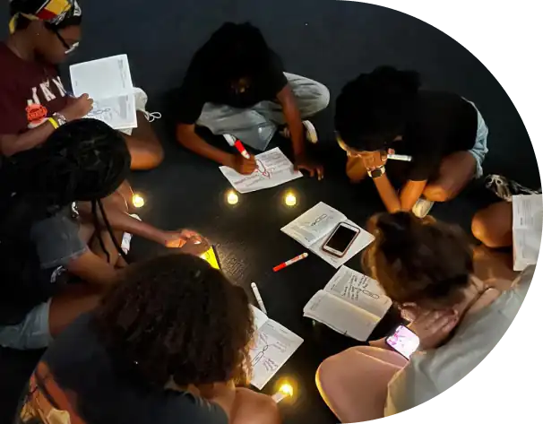group of teens in a circle
