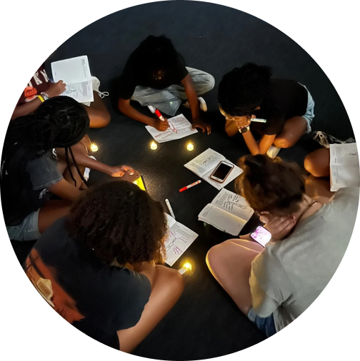 group of teens in a circle
